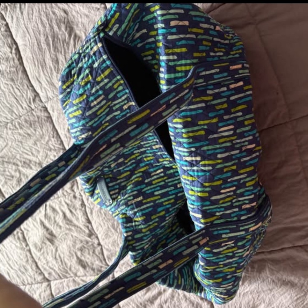 Vera Bradley Quilted Blue and Green Multicolored Duffel Bag